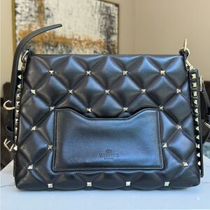 Valentino Garavani Lambskin Candystud Messenger Bag